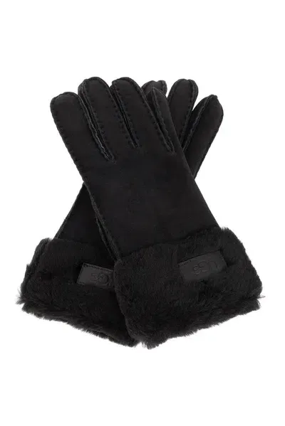 Ugg Turn Cuff Gloves In Black