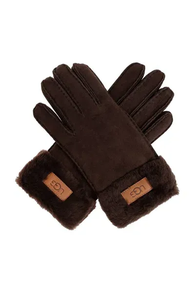 Ugg Turn Cuff Gloves In Brown