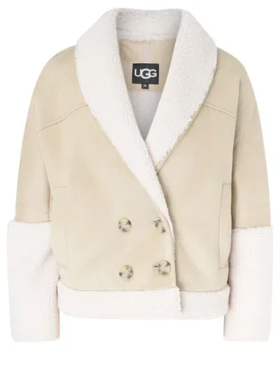 Ugg W Mindy Luxefluff Jacket Clothing In San Sand