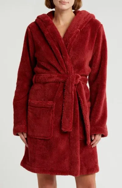 Ugg(r) Aarti Faux Shearling Hooded Robe In Rubious