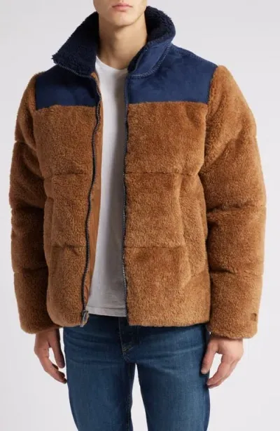 Ugg(r) Emette Uggfluff Puffer Jacket In Chestnut/mariner