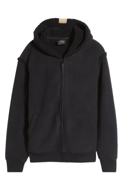 Ugg(r) Evren Bonded Fleece Zip Hoodie In Tar