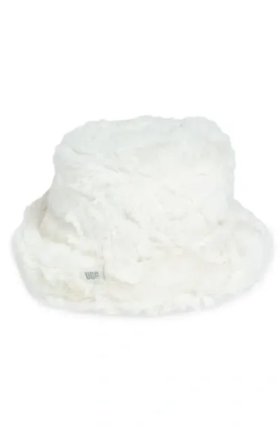 Ugg(r) Faux Fur Bucket Hat In Nimbus