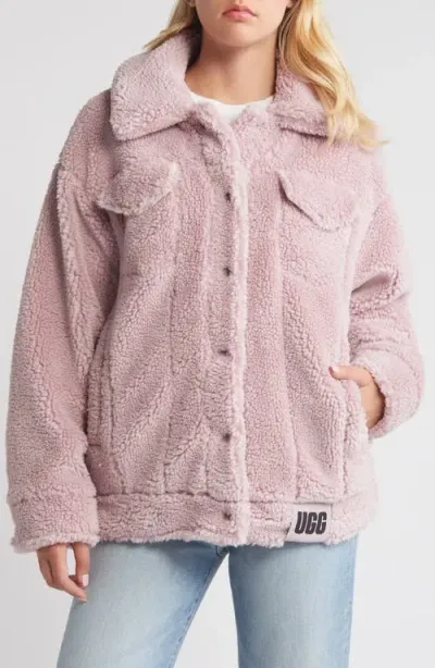 Ugg(r) Fleece Trucker Jacket In Ashen Rose