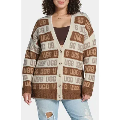 Ugg(r) Graphic Logo Cardigan In Chestnut Multi