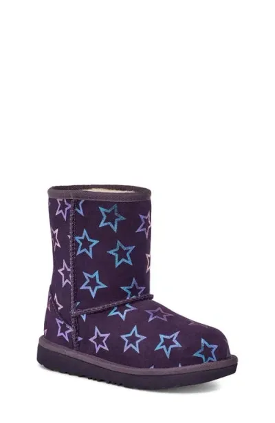 Ugg(r) Kids' Classic Ii Iridescent Stars Boot In Nightshade/purple Iridescent