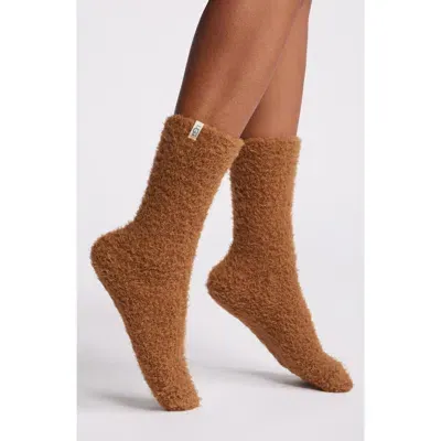 Ugg(r) Teddi Cozy Crew Socks In Brown