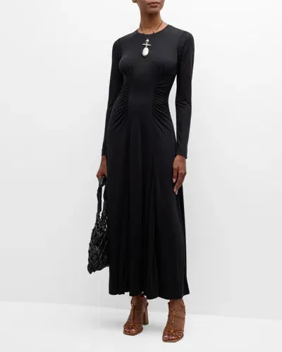 Ulla Johnson Ceryse Jersey Maxi Dress In Noir