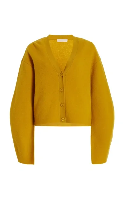 Ulla Johnson Hadley Merino Wool Cardigan In Yellow