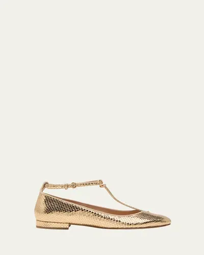 Ulla Johnson Louise Mary Jane Ballet Flats In Gold