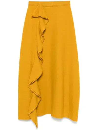 Ulla Johnson Miyera Midi Skirt In Yellow