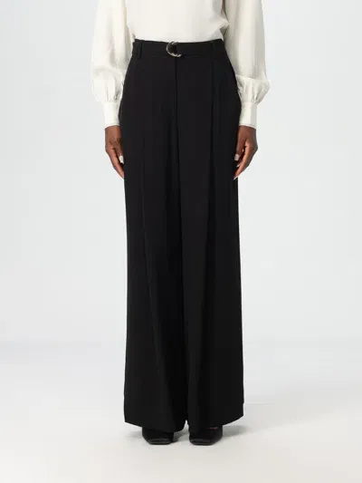 Ulla Johnson Belted Crepe Palazzo Pants In Schwarz