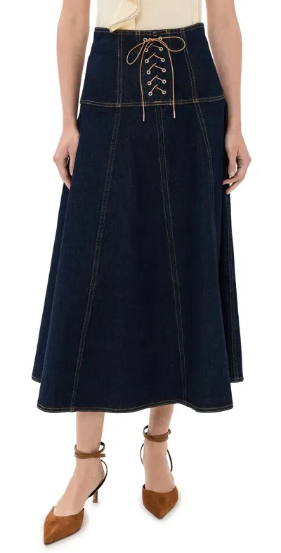 Ulla Johnson The Estelle Skirt Tigris Rigid Wash