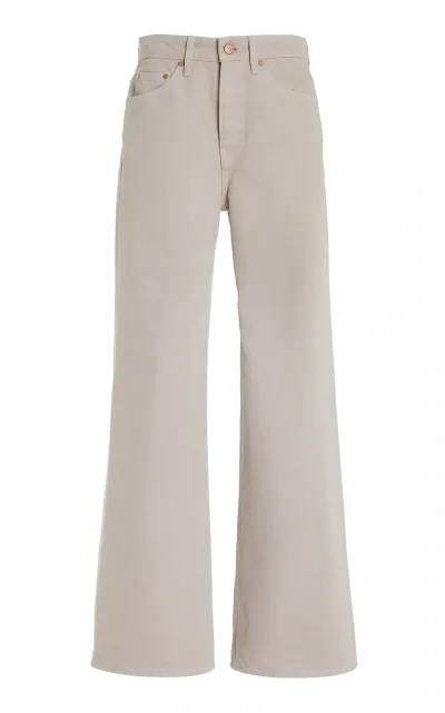 Ulla Johnson Willow Rigid Mid-rise Straight-leg Jeans In Light Grey