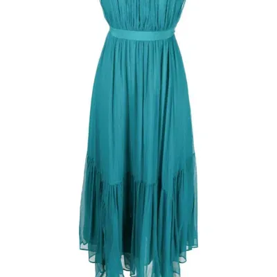 Ulla Johnson Women Sarai Pleated Sleeveless Montego Dress In Turquoise