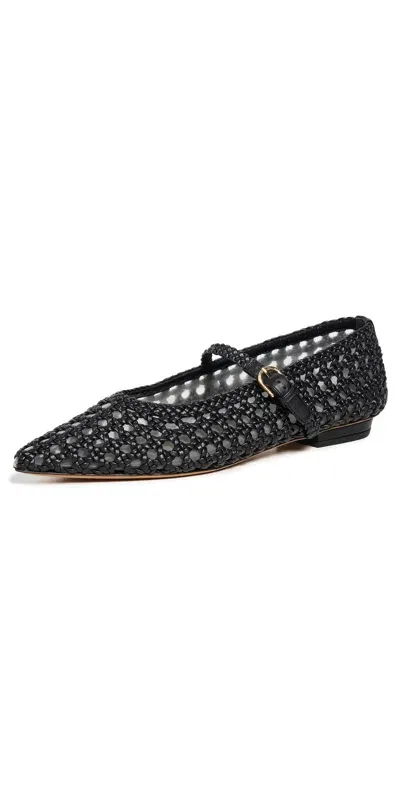 Ulla Johnson Gracie Leather Flats In Black