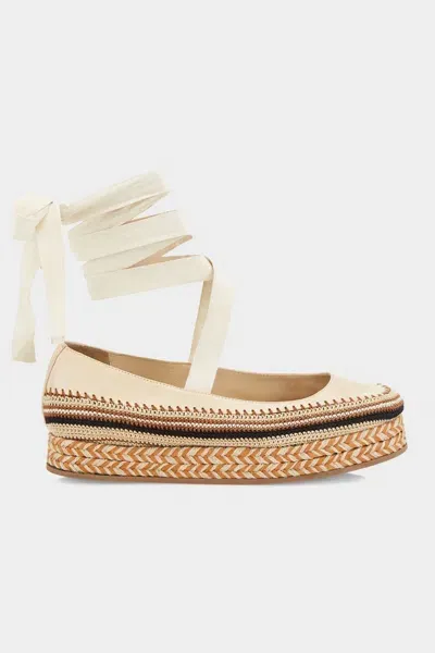 Ulla Johnson Yelena Crochet Flatform In Chalk In White