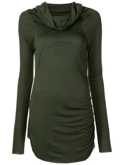 Uma Raquel Davidowicz Cowl-neck Long-sleeve T-shirt In Green