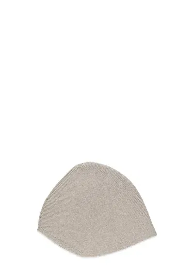 Uma Wang Knitted Cloche Hat In Beige