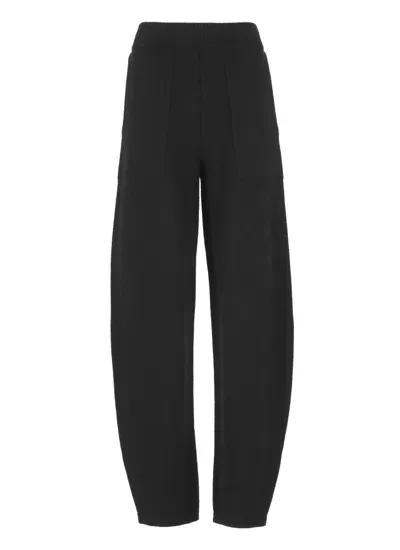 Uma Wang Brushed Effect Tapered Leg Trousers In Black