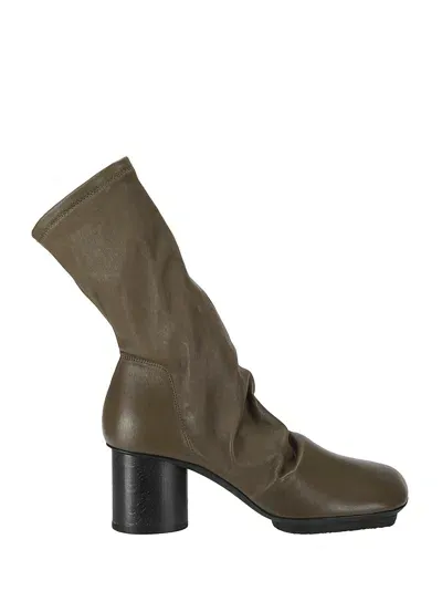 Uma Wang Short Stone Boot In Brown