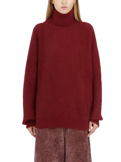 Uma Wang Turtleneck Knitted Jumper In Red