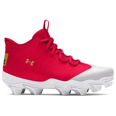 Under Armour Boys   Harper 9 Rm Jr In White/red/metallic Gold