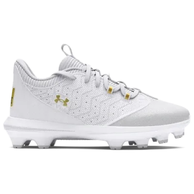 Under Armour Boys   Harper 9 Tpu Jr In White/white/metallic Gold