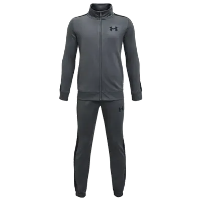 Under Armour Boys   Knit Track Suit In Black/pitch Gray/black