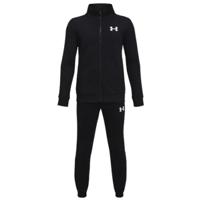 Under Armour Boys   Knit Track Suit In White/black