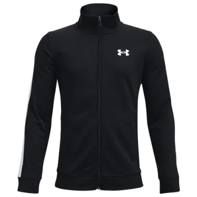 Under Armour Boys   Pennant Full-zip Jacket In Black/white