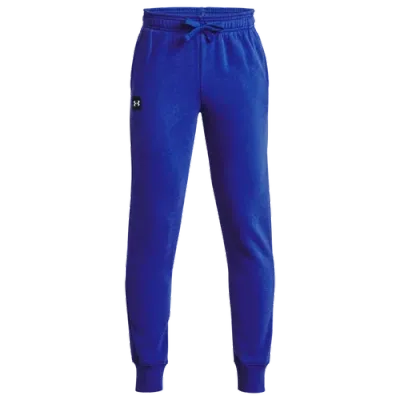 Under Armour Boys   Rival Fleece Logo Joggers In Versa Blue/onyx White