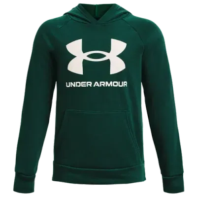 Under Armour Boys   Rival Fleece Po Hoodie In Intensity/onyx White