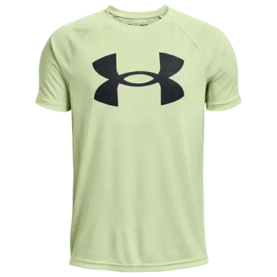 Under Armour Boys   Tech Big Logo Short Sleeve T-shirt In Phosphor Green/black