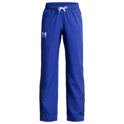 Under Armour Boys   Woven Track Pants In Versa Blue/black/white