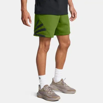 Under Armour Men's Curry Splash Fleece Shorts Surplus Green