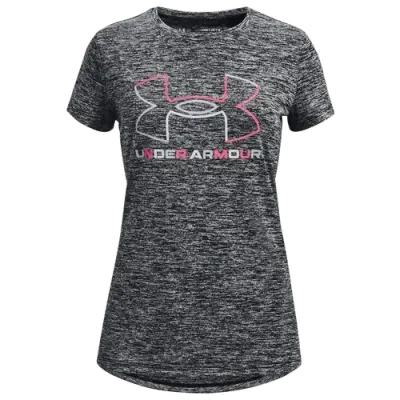 Under Armour Girls   Tech S/s T-shirt In Black/grey