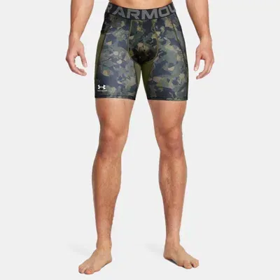 Under Armour Heatgear® Kompressions-shorts Mit Aufdruck Für Herren Marine Od Grün In Gray