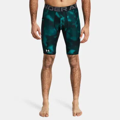 Under Armour Men's Heatgear® Printed Long Shorts Hydro Teal In Green