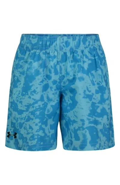 Under Armour Kids' Splash Print Performance Athletic Shorts In Capri