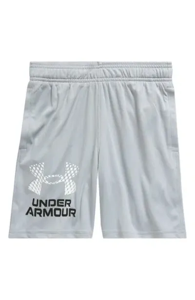 Under Armour Kids' Tech Logo Shorts In Mod Gray//white