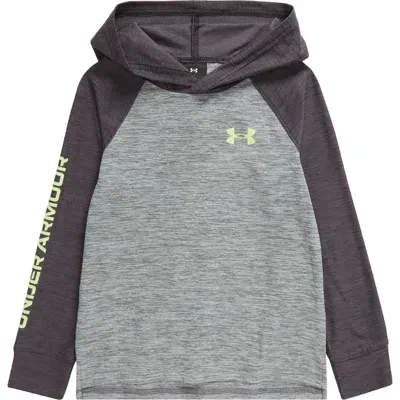 Under Armour Kids' Tip Off Performance Hoodie In Castlerock/black Twist