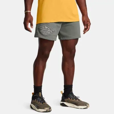 Under Armour Project Rock Heavyweight Tools Of The Trade Shorts Für Herren Clay Grün In Gray