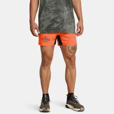 Under Armour Men's Project Rock Ultimate 5" Train Shorts Team Orange