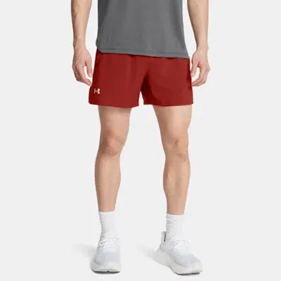 Under Armour Men's    Launch 5" Shorts Earthen Orange In Burgundy