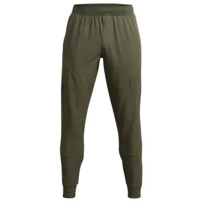 Under Armour Mens  Stretch Woven Cargo Pants In Marine Od Green/black