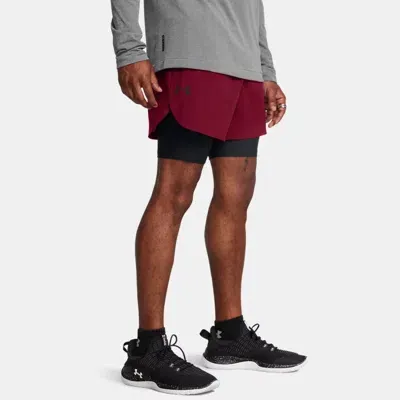 Under Armour Men's    Vanish Elite 2-in-1 Shorts Cardinal In Black