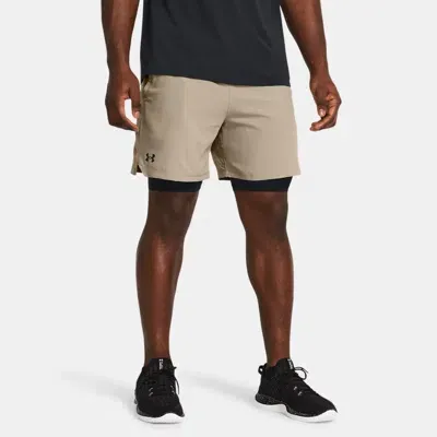 Under Armour Men's    Vanish Woven 2-in-1 Shorts Timberwolf Taupe In Neutral