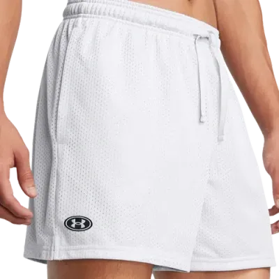 Under Armour Mens  Essential Mesh Shorts In Halo Grey/white