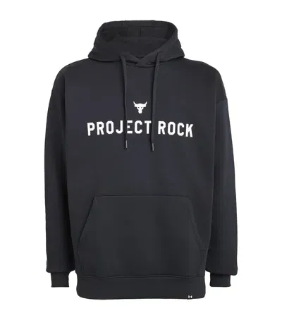 Under Armour Project Rock Icon Fleece Hoodie In Black